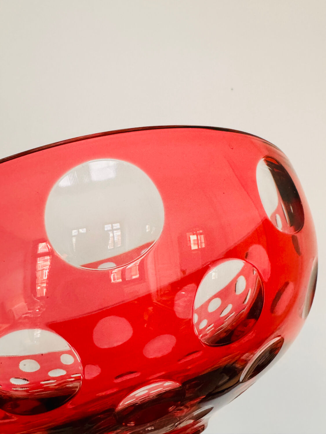 Large crystal bowl on a pedestal from Paris