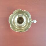 Golden brass candle holder