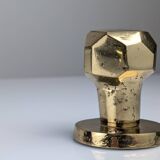 Pair of Sculptural Brutalist Rotating Bronze Door Knobs, 1970s