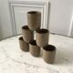 Set of 6 espresso cups in glazed stoneware 70s
