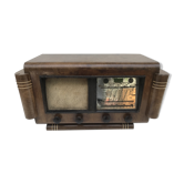 Ancienne radio sonolor type 6l bois avec boutons bakélite décoration vintage