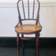 Pair of bistro chairs signed Thonet