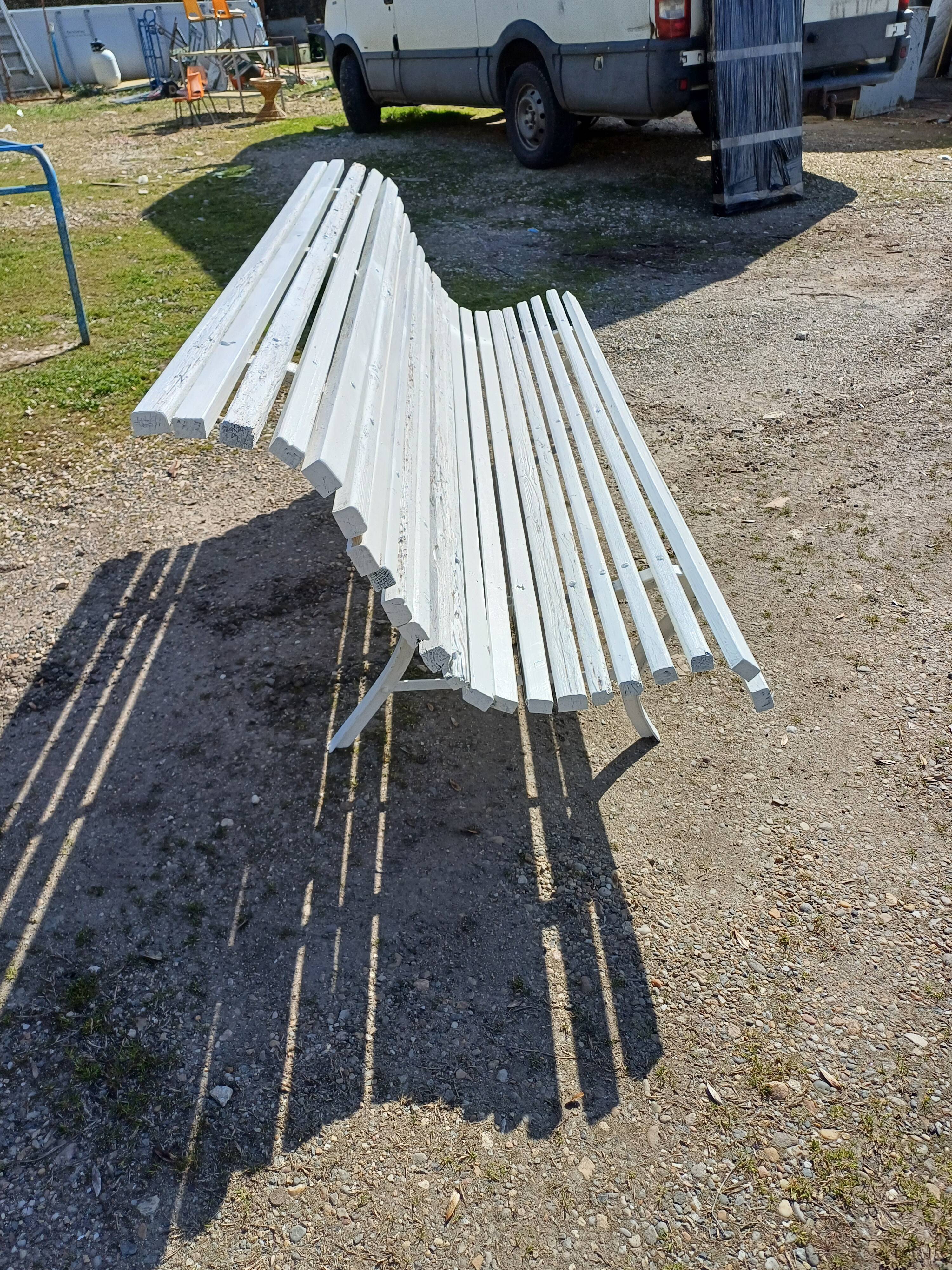 Iron and Wood Bench from the 50s