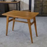 Oak side table with compass legs, 1960s