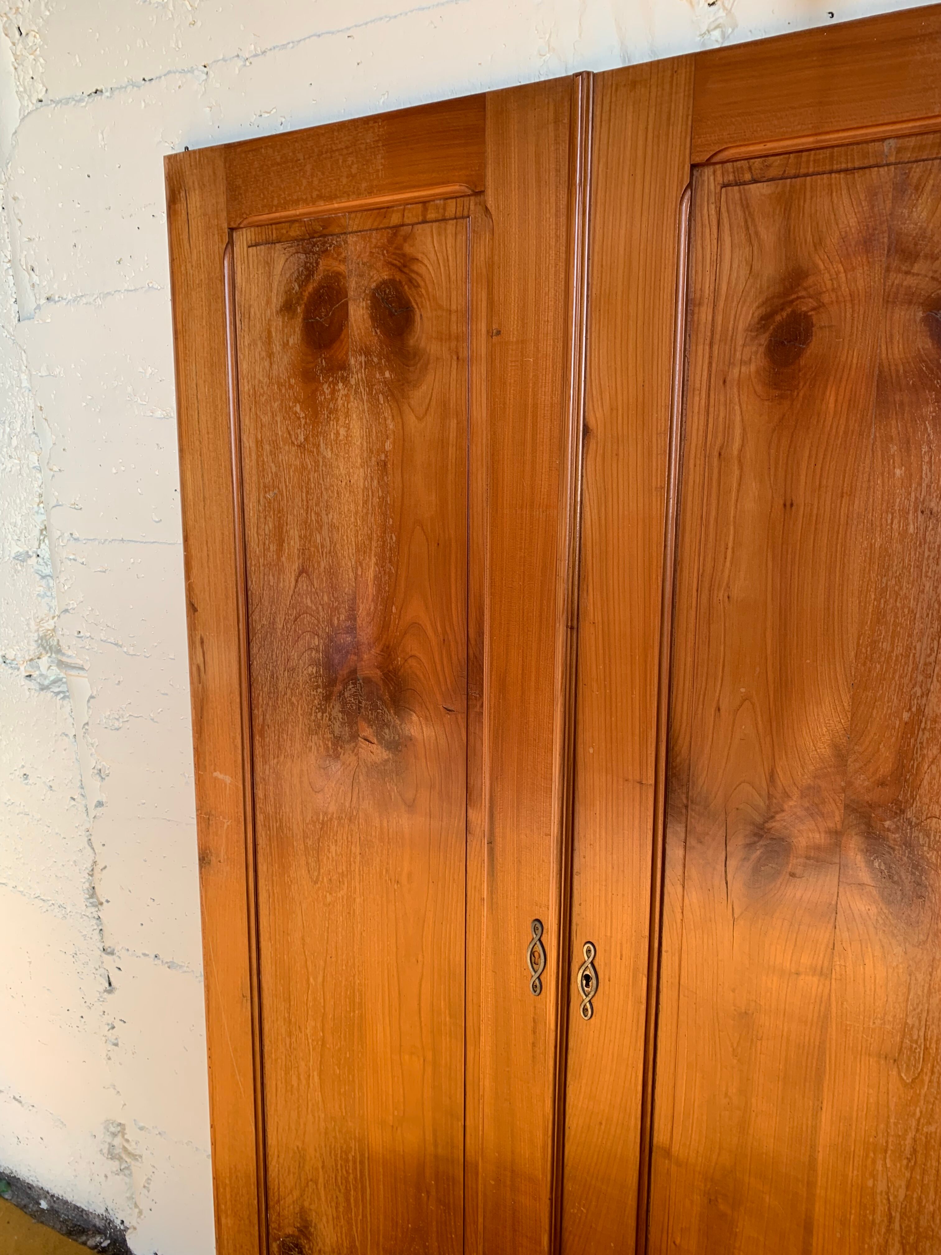 Paire de portes en merisier