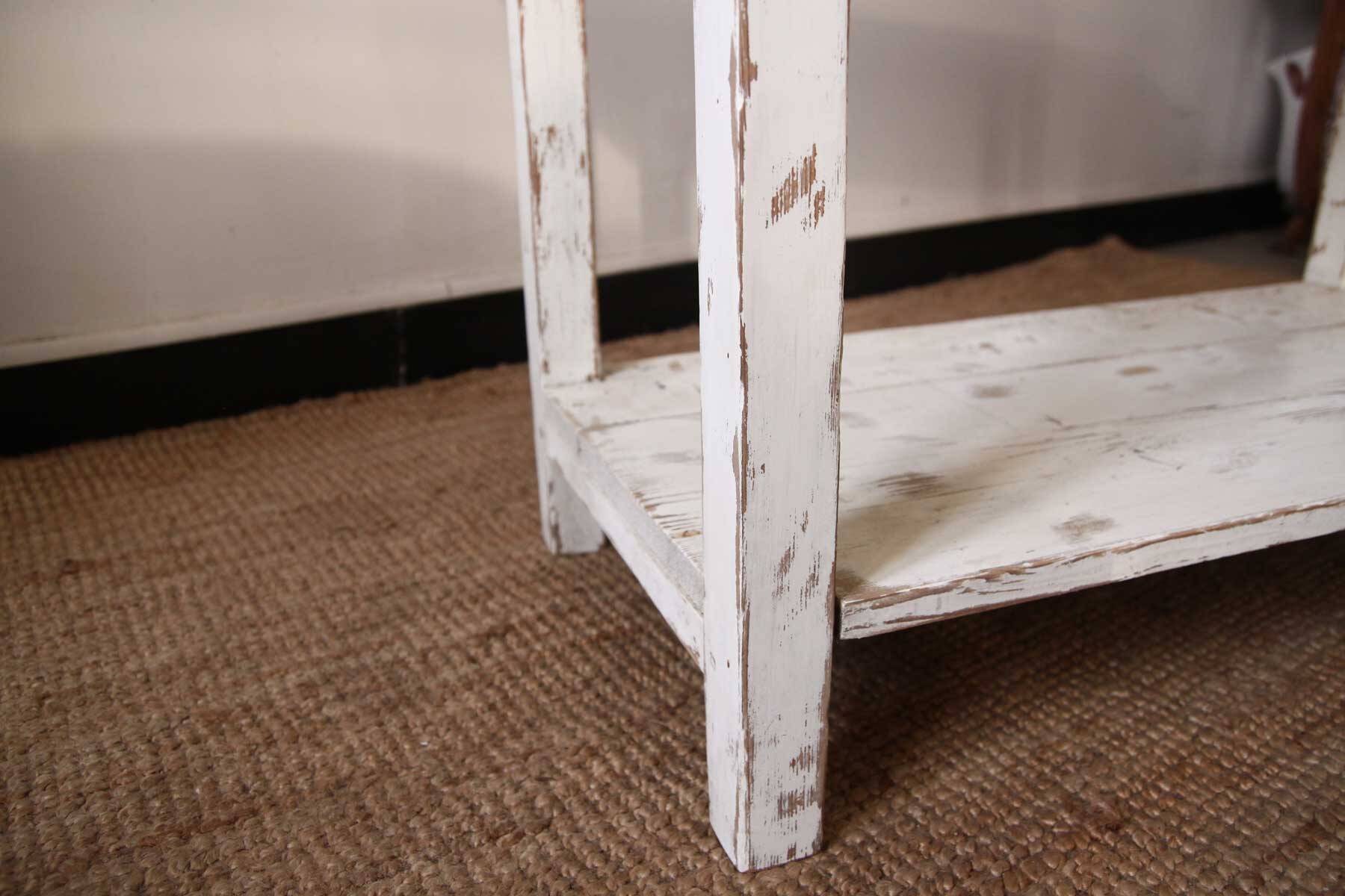 Shabby chic wooden console