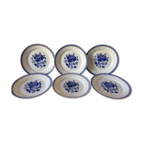 6 dinner plates - lunéville model evian