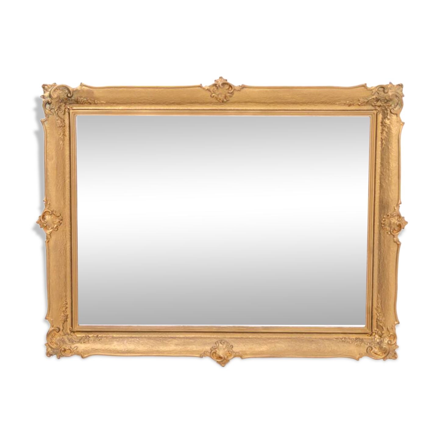Horizontal mirror in gold frame, France.
