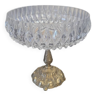 Crystal and bronze cup