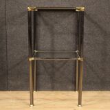 Italian design side table in metal and glass