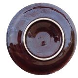 Assiette à huîtres vintage en faïence de Vallauris, signée Marius Giuge.