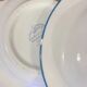 5 Italian speckled earthenware "Tiffany" soup plates - vintage bird motif