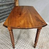 Antique round table drop-leaf table 125 cm walnut