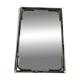 Black metal and brass mirror with gunmetal finish