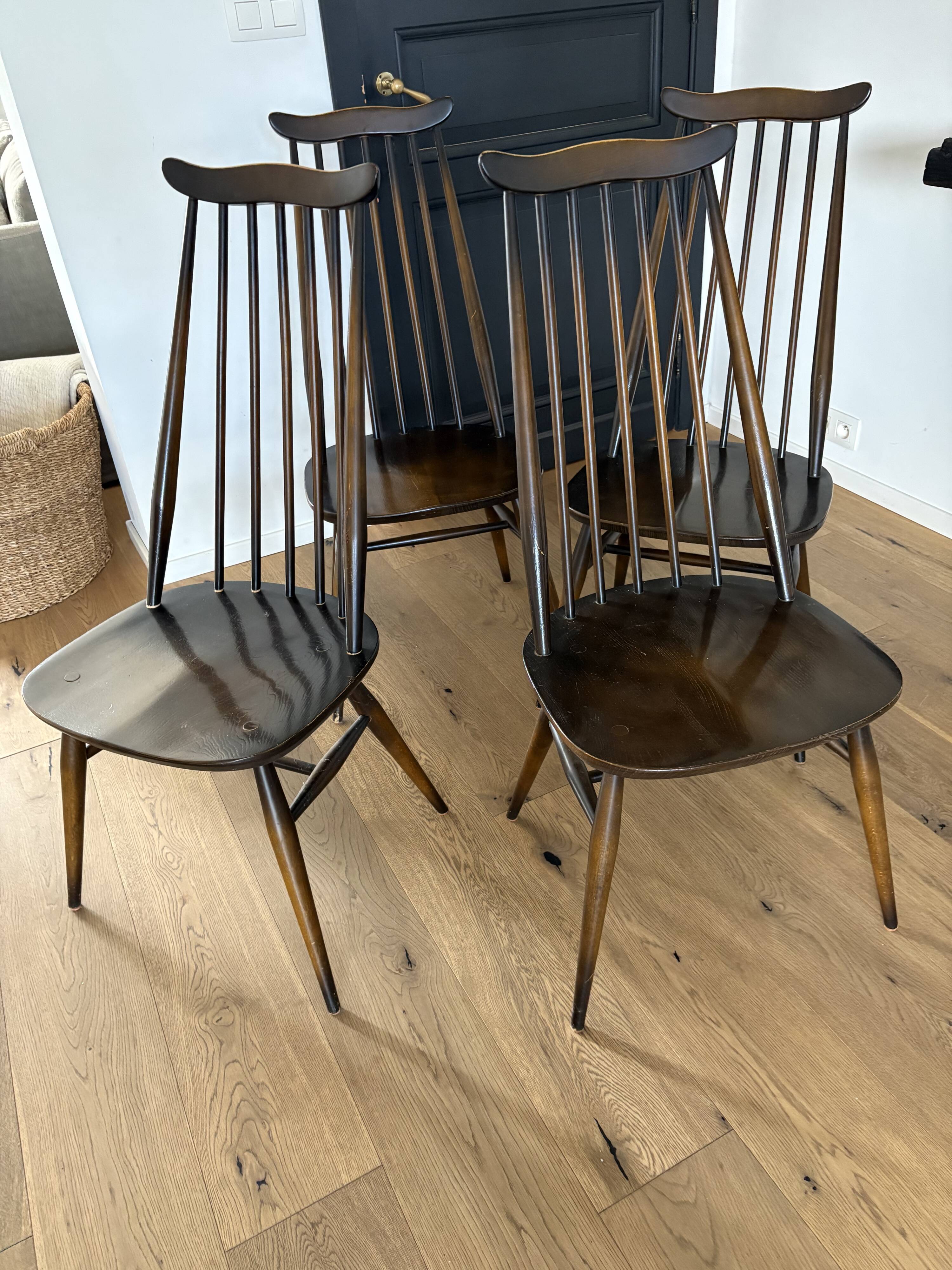 Set of 4 Ercol Chairs 1978