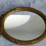 Golden wood mirror 21x31cm