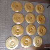 set of 12 ceramic oyster plates Atelier d'art du Reverney