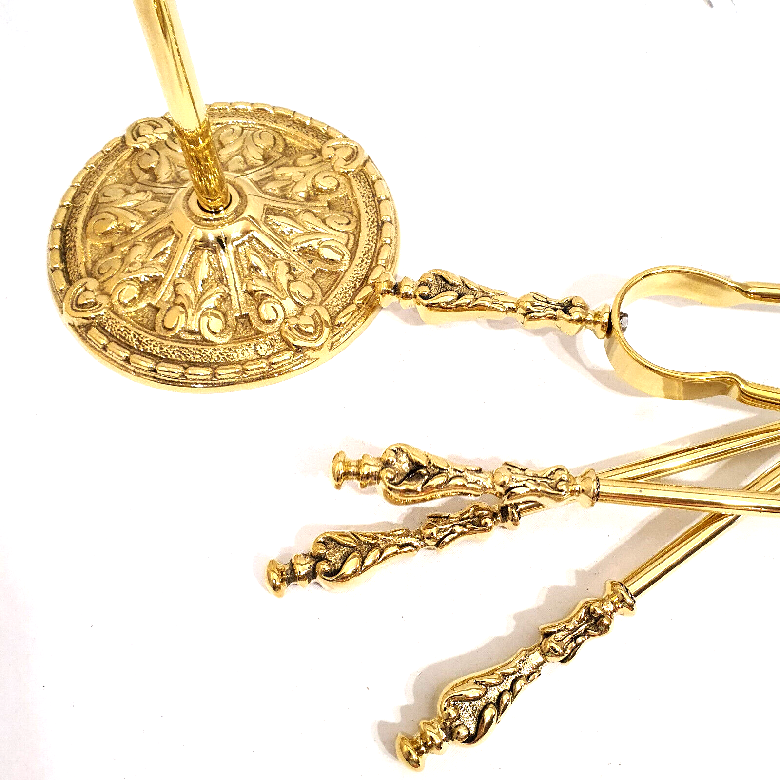 Solid brass fireplace servant 4 accessories