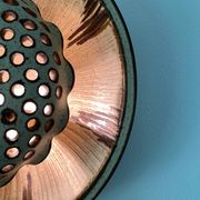 Rare Bente Jessen Ceramic Wall lamp for BJ Ceramics Denmark, ca 1970s.
