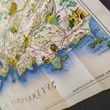 Beautiful poster map of Provence and Corsica