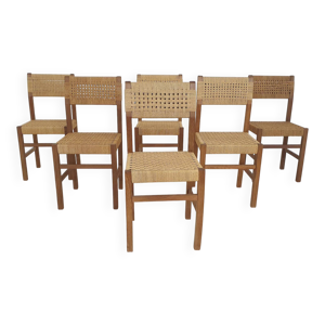Ensemble de six chaises - corde
