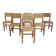 Set of six papercord dining chairs, France 1950's