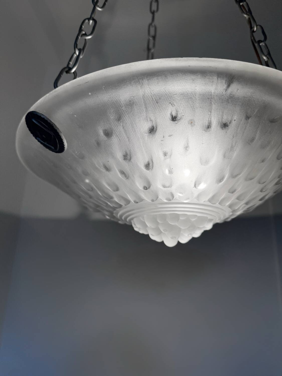 Muller Art Deco glass chandelier