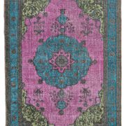 Handmade Antique Turkish 1980s 227 cm x 319 cm Pink Rug