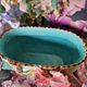 19th century French Art Nouveau planter in barbonite ceramic and m
