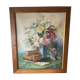 Bouquet of flowers signed Roussel