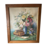 Bouquet of flowers signed Roussel