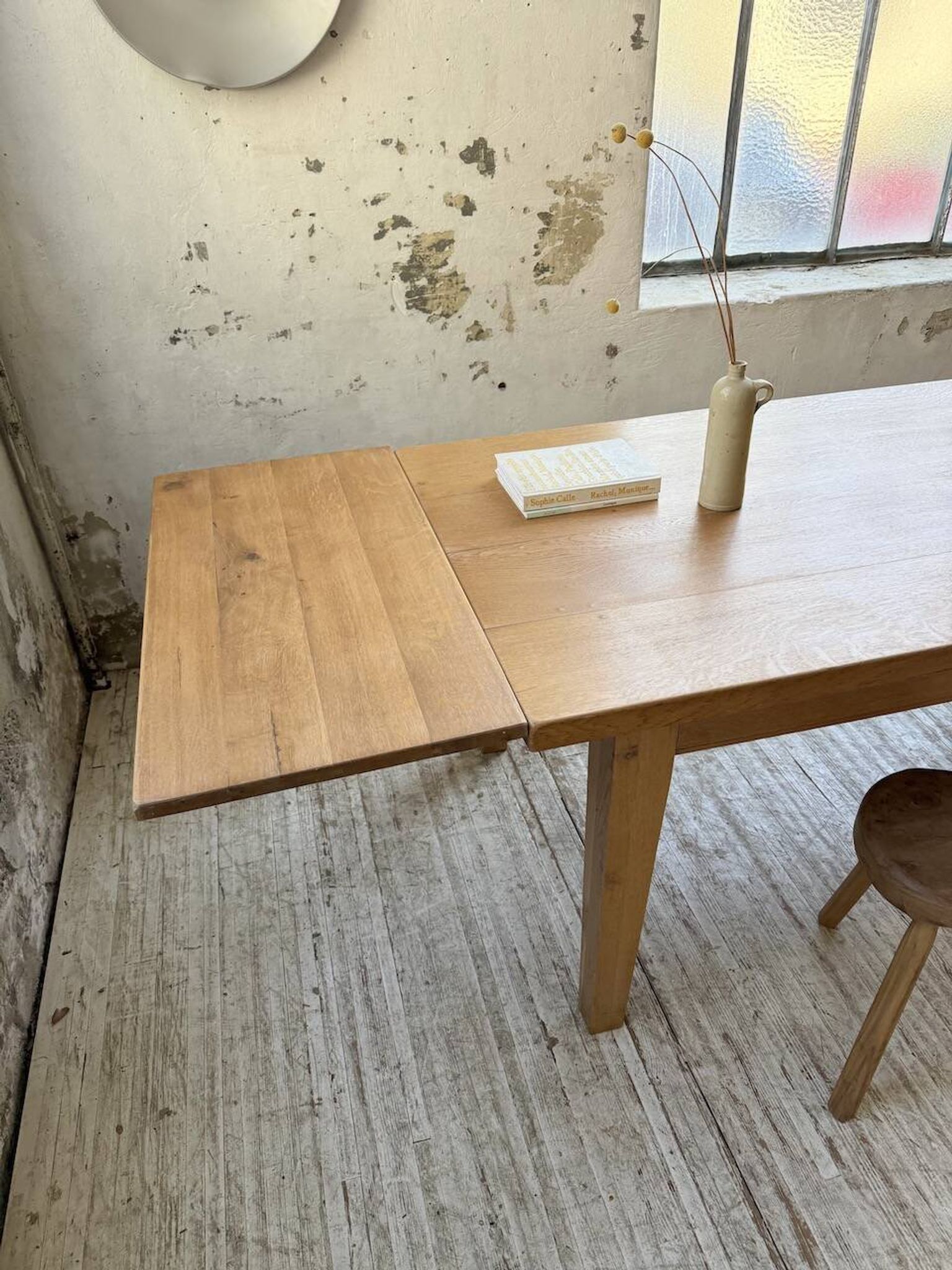 Table de ferme extensible en chêne massif