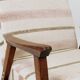 Fauteuil vintage style scandinave lin naturel 1970
