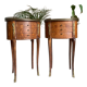 Pair of bedside tables in the shape of a stab, Louis XVI style