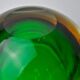 Vide pouch sommerso green and yellow by seguso, murano glass, italy, 1970