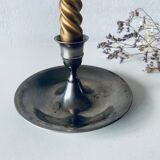 Old silver candle holder