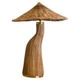 Rattan Table Lamp Mid Century Style