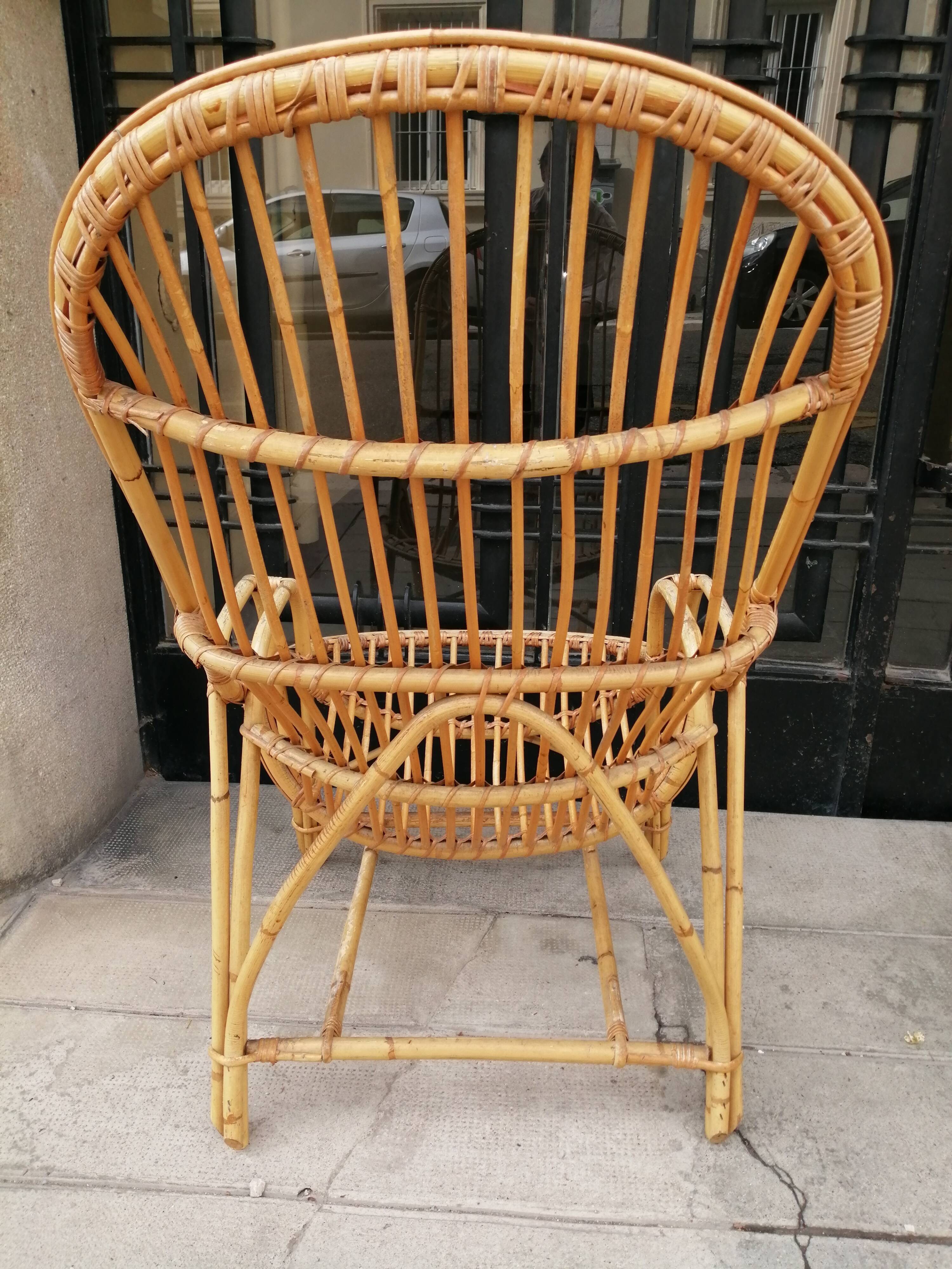1960 rattan chair