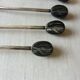 Lot of 6 old mocha spoons silver