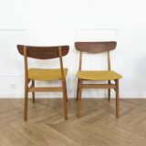 Set of 2 Scandinavian teak chairs