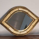 Brass and bone mirror