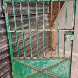 Antique garden gate iron door green 100x150cm