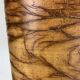 Midcentury Italian sculptural large table lamp with wood veneer shade
