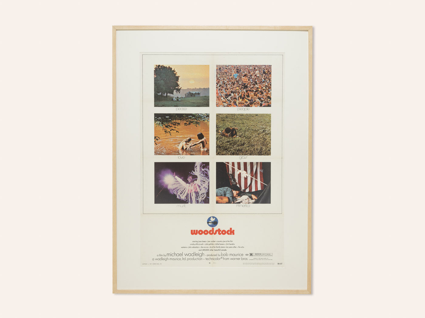 Woodstock, movie poster, 92 x 123 cm