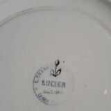 2 hollow plates made of earthenware from Lucien model Salins diam 24.5 cm
