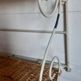 Rattan shelf and wrought iron