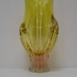 Vintage metallurgical glass vase designed by Josef Hospodka for Chribska, 1960s