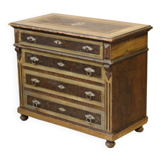 Small antique child's chest of drawers with patina
