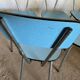 Set of 5 vintage chairs in 1960s blue formica
