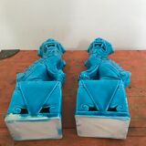 Paire de chiens Fô anciens.